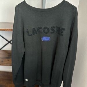 MENS Lacoste Charcoal Sweatshirt with Blue Accent Size 3xl (US)/Euro 8